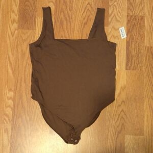 NWT Old Navy 2x Brown Sleeveless Bodysuit